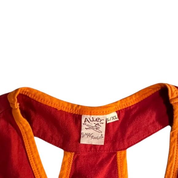 Aller Simplement Girls Size L/XL Red Tank Dress with Flower - Picture 3 of 3